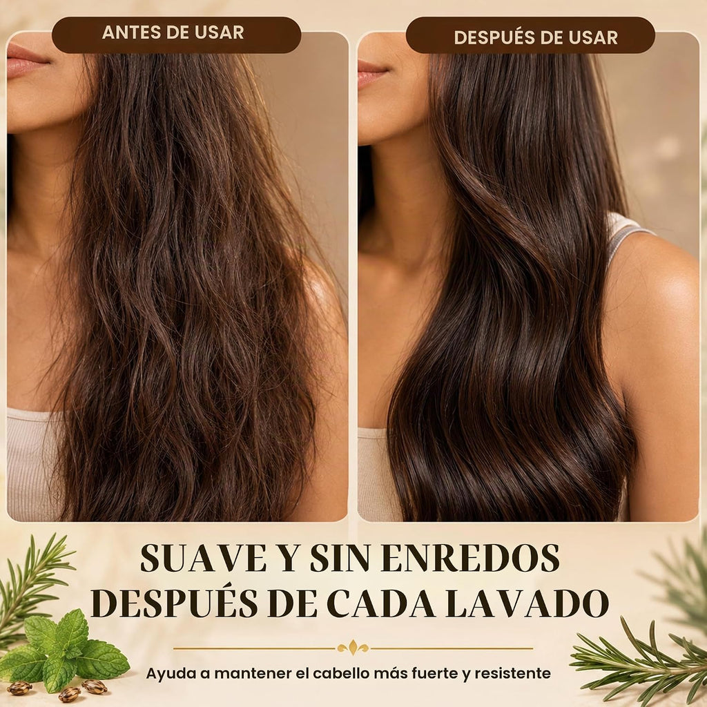 Juego de champú y acondicionador de aceite de ricino para el crecim...