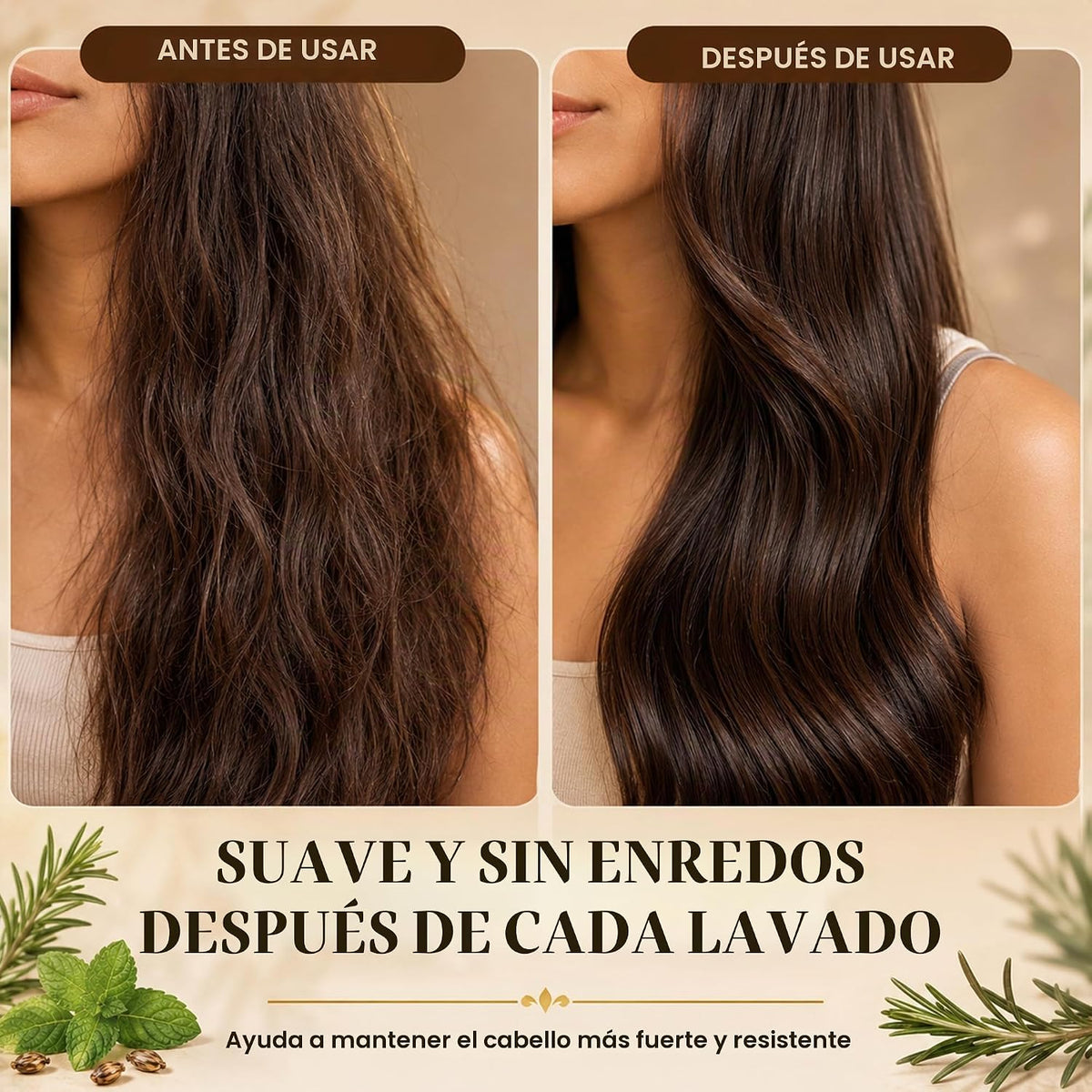 Juego de champú y acondicionador de aceite de ricino para el crecim...