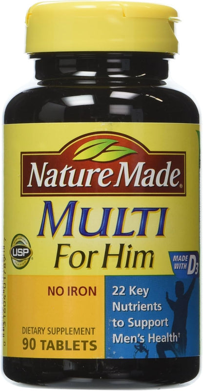 Nature Made Multivitamínico para él, multivitamínico para hombres p...