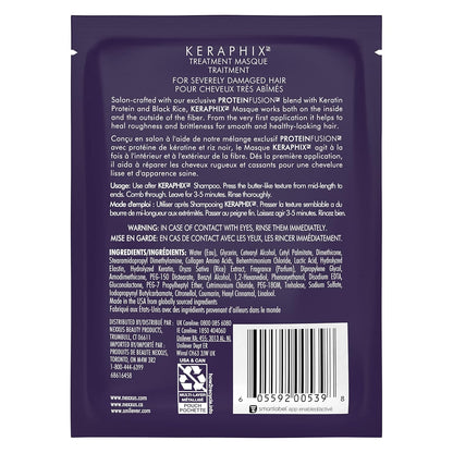 Nexxus Keraphix Máscara para cabello dañado, 20 unidades, 1.5 onzas