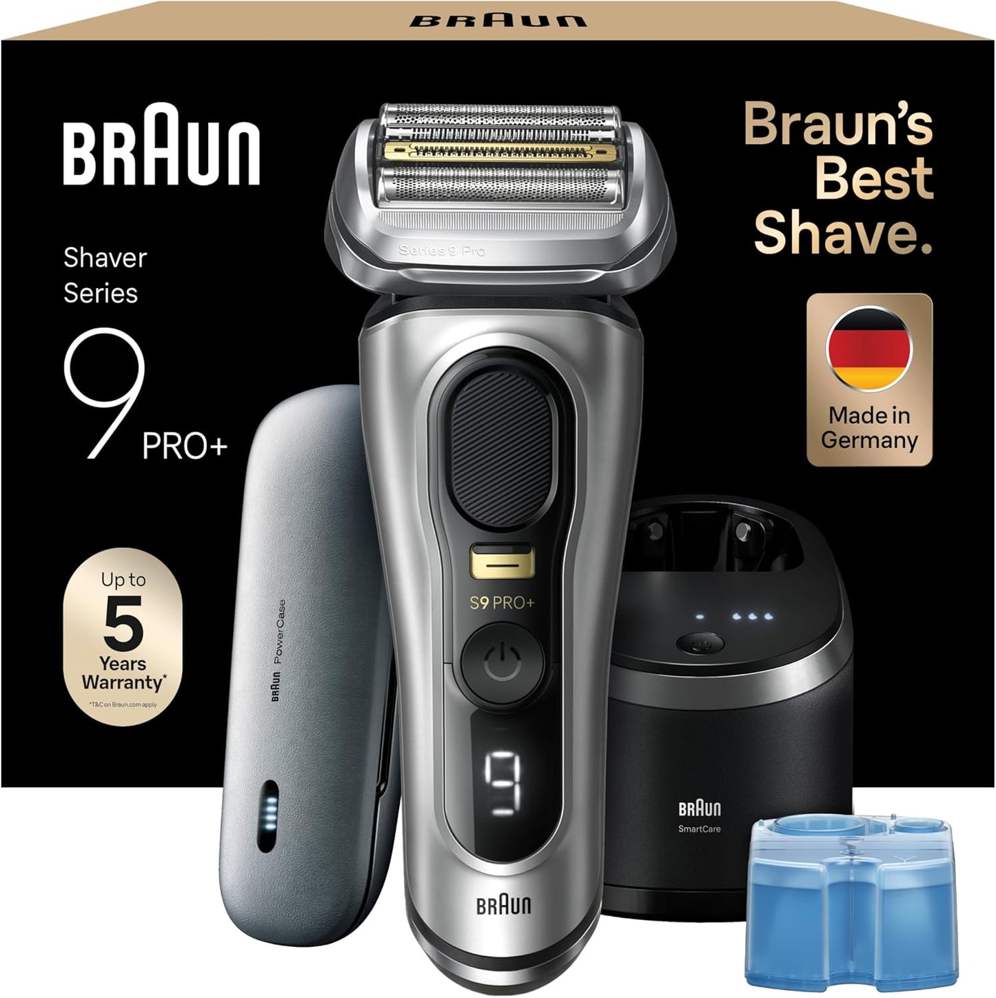Braun Maquinilla de afeitar eléctrica Series 9 PRO+ 9577cc para hom...