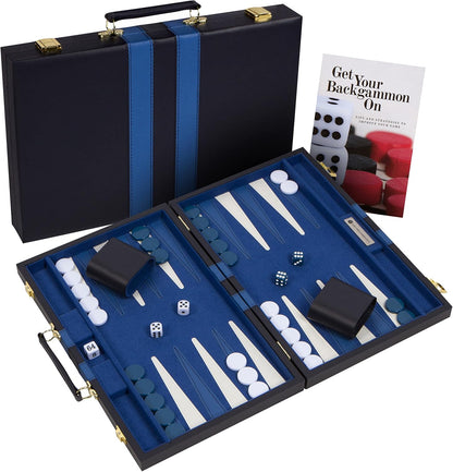 Juego de mesa de Backgammon con estuche, disponible en tamaños pequ...