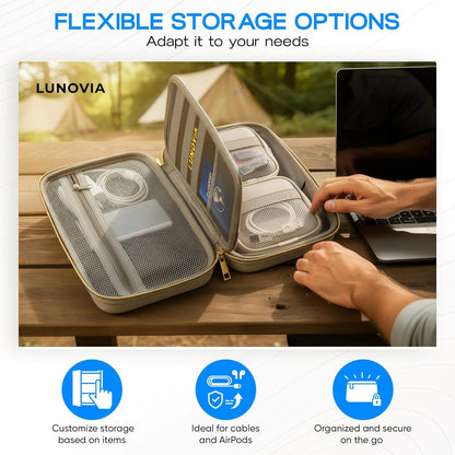 Lunovia Hard Shell Tech Organizer - Funda protectora de viaje para...