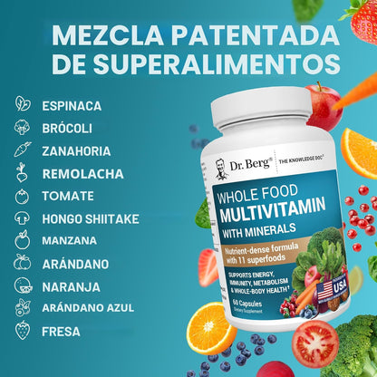 Dr. Berg Multivitamínico integral con minerales - Multivitamínico d...