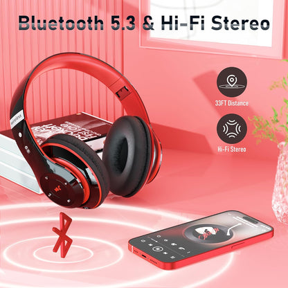 Auriculares Bluetooth sobre la oreja, auriculares inalámbricos pleg...