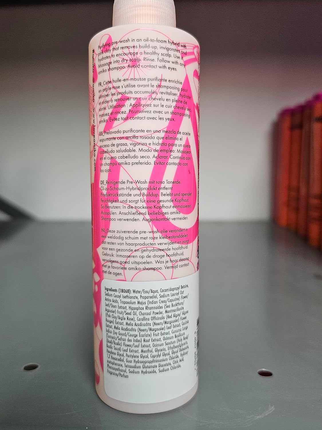 Amika Reset Aceite limpiador de cuero cabelludo de carbón rosa unisex, 6.7 oz (paquete de 1)