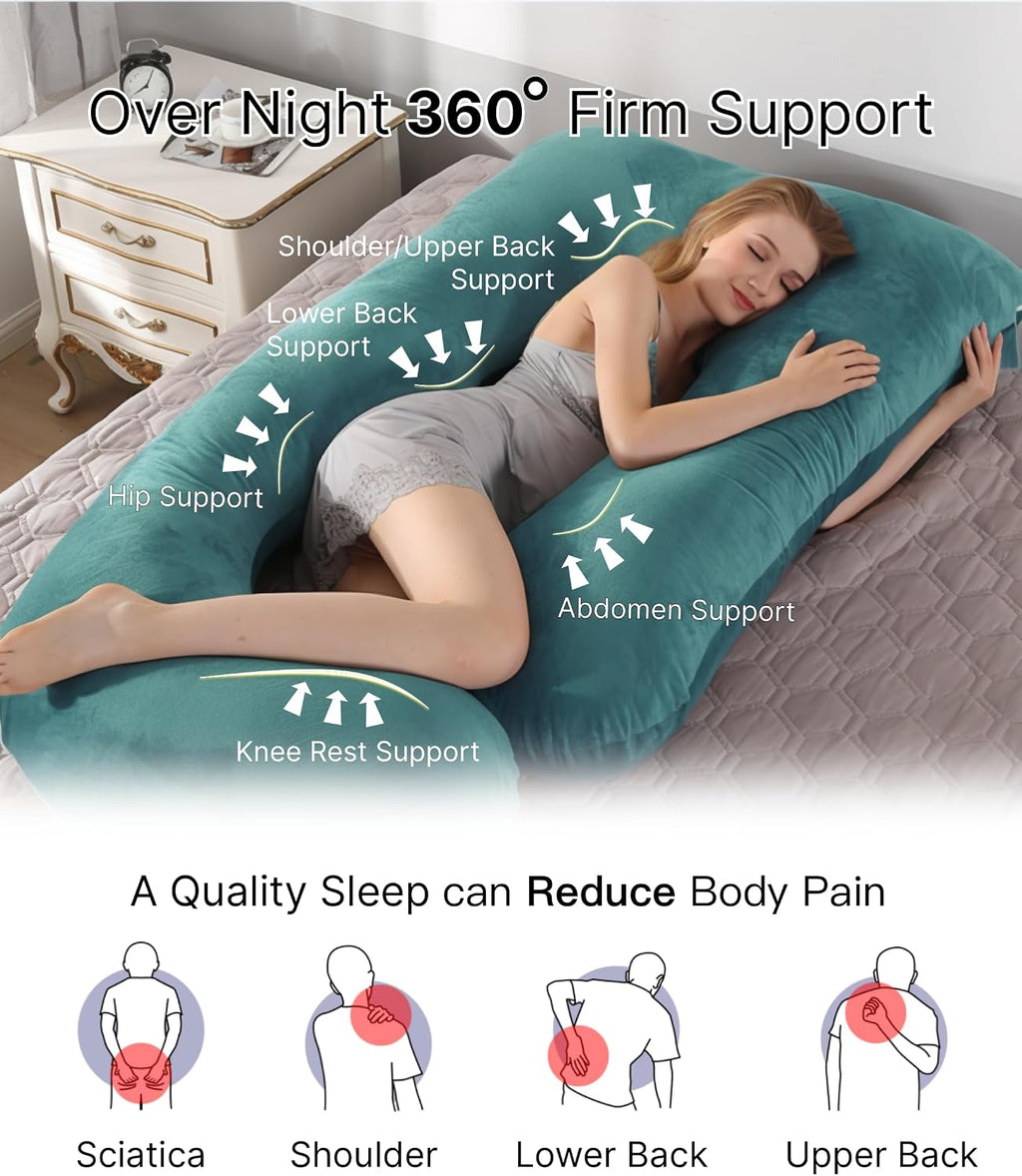 ALLOPERA Almohada de embarazo, almohada de maternidad de cuerpo com...