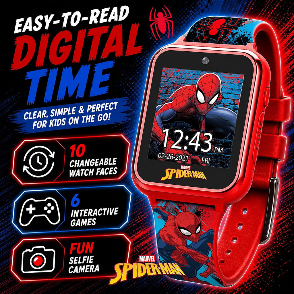 Reloj inteligente Marvel Spider-Man para niños: características div...