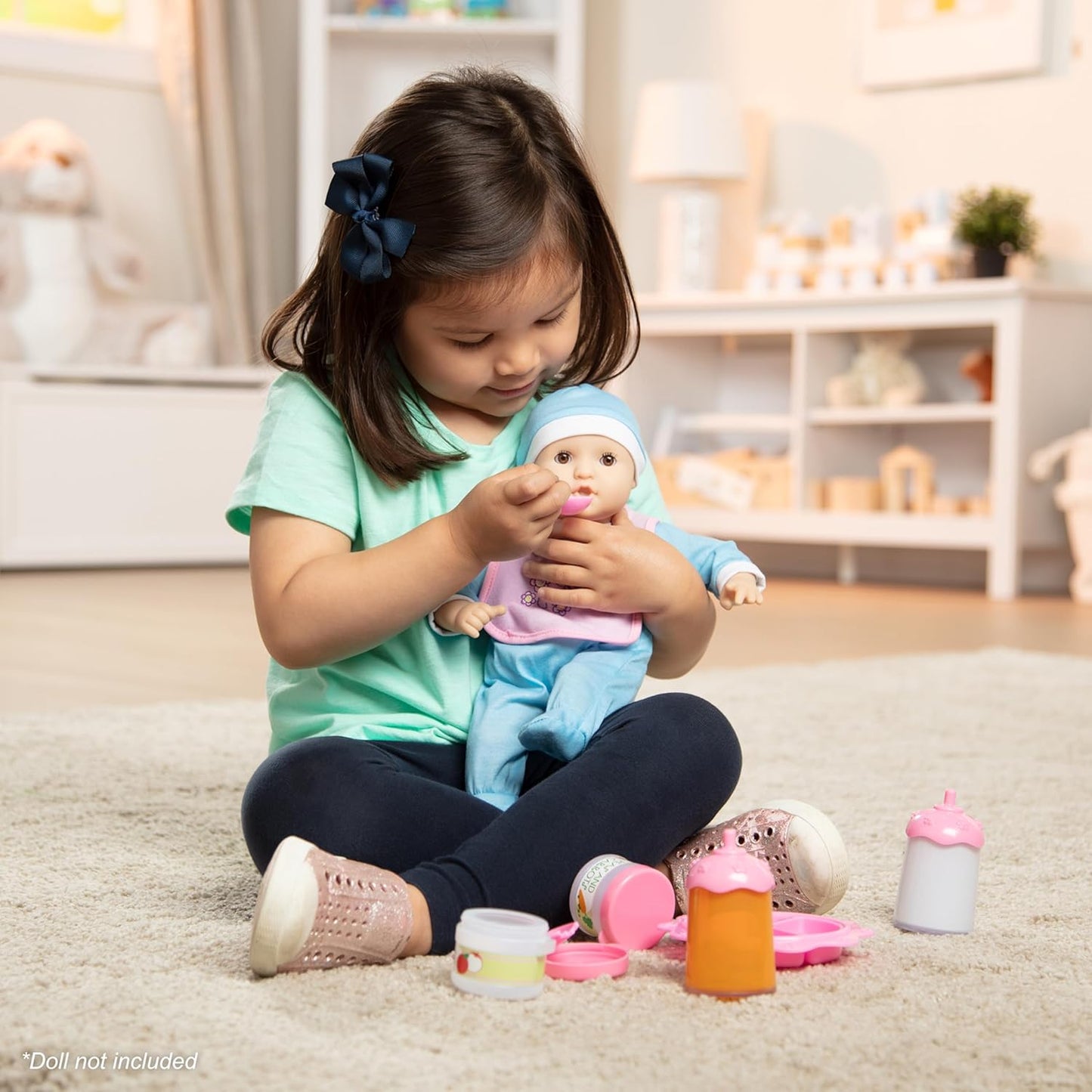 melissa &amp; doug Mine a Love tiempo para comer muñeca Accesorios...