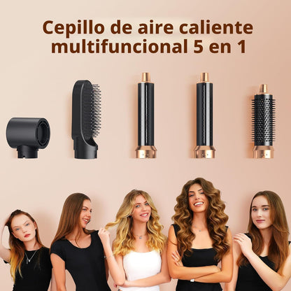 Cepillo secador de pelo 5 en 1, cepillo secador de pelo mejorado ri...