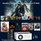 TMY Mini proyector, proyector Bluetooth mejorado con pantalla, proy...