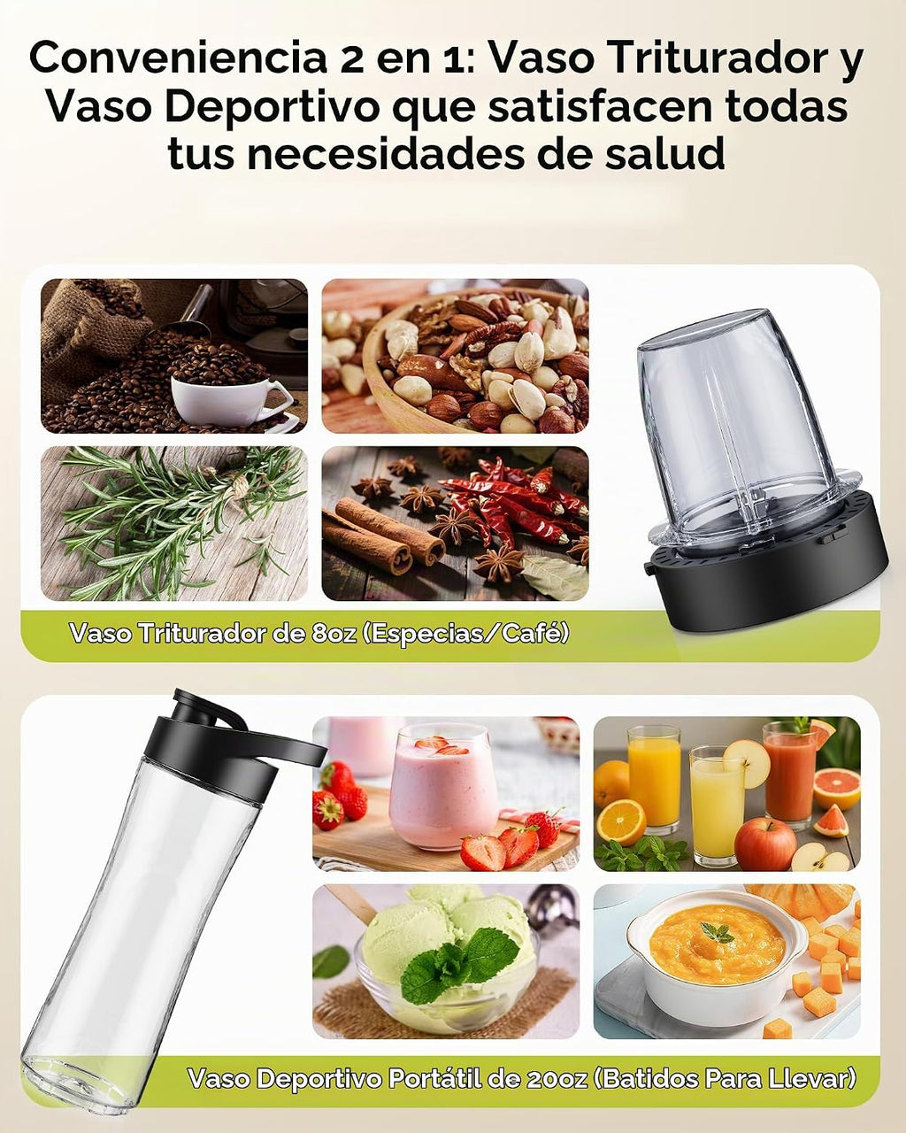 HoninJoy Licuadoras de encimera para cocina, licuadora profesional...
