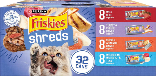 Purina Friskies - Paquete variado de alimentos húmedos para gatos e...