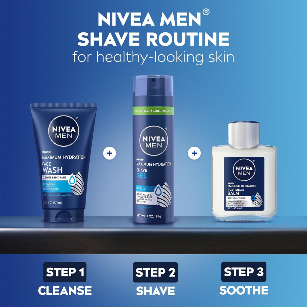 NIVEA MEN Gel de afeitado de máxima hidratación para hombres, paque...