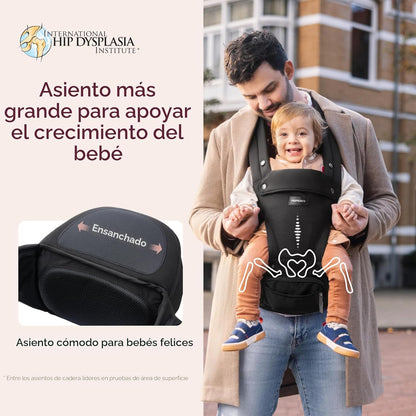 Momcozy Portabebés con asiento de cadera, transporte orientado haci...