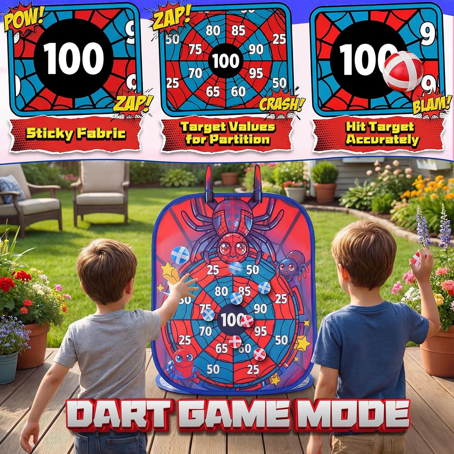 Bean Bag Toss Game for Kids - Cornhole Board Outdoor Toys for Toddl...