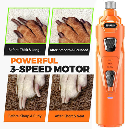 Whisper - Molinillo de uñas silencioso para perros, seguro y sin es...