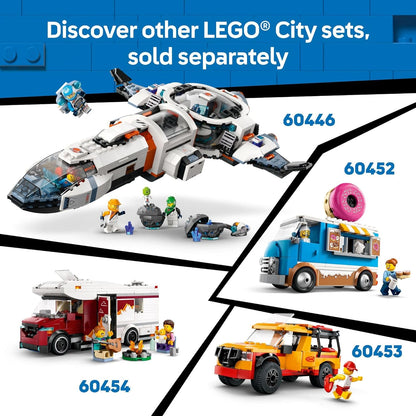 LEGO City - Furgoneta de Vacaciones de Aventura Festiva 60454 - Juego de juguetes de construcción para niños, niños y niñas a partir de 6 años - Incluye 3 minifiguras y accesorios - Idea de regalo