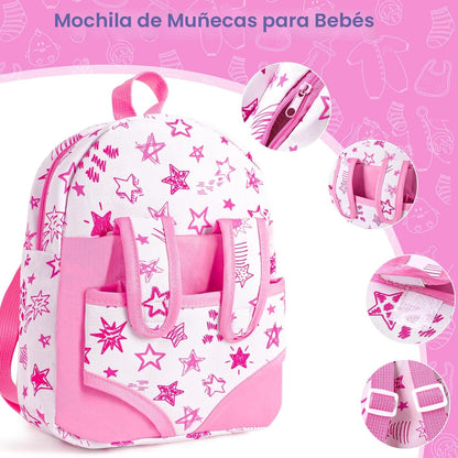 BDDOLL Muñeca de bebé de 12 pulgadas en caja de regalo con mochila...