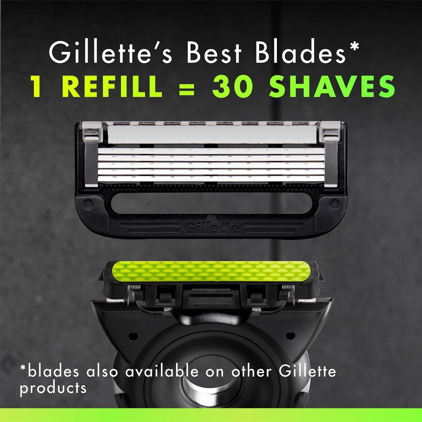 Gillette Labs - Recambios de cuchillas de afeitar, cartuchos de maquinilla de afeitar de 12 quilates, repuestos de maquinilla de afeitar para hombres compatibles con GilletteLabs Exfoliating Bar Razor