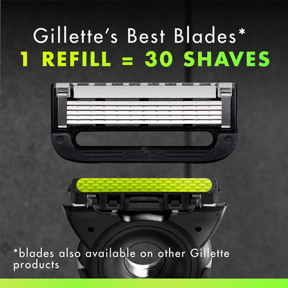 Gillette Labs - Recambios de cuchillas de afeitar, cartuchos de maquinilla de afeitar de 12 quilates, repuestos de maquinilla de afeitar para hombres compatibles con GilletteLabs Exfoliating Bar Razor