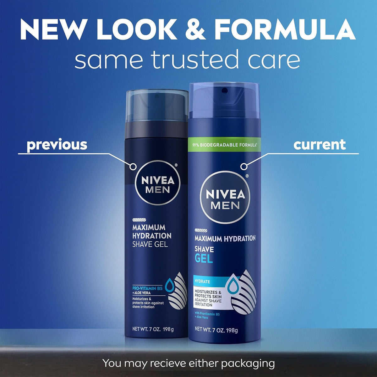 NIVEA MEN Gel de afeitado de máxima hidratación para hombres, paque...
