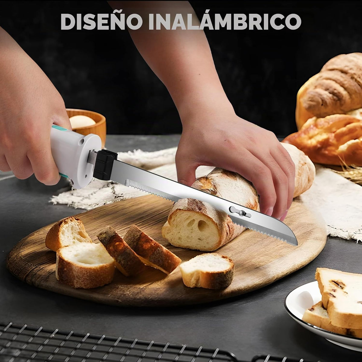 HAUSHOF Juego de cuchillos eléctricos inalámbricos con estuche de |...