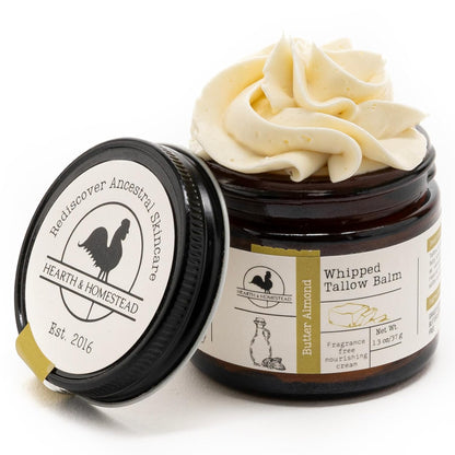 Hearth and Homestead: Bálsamo de Tallow Batido Hecho a Mano (Manteq...