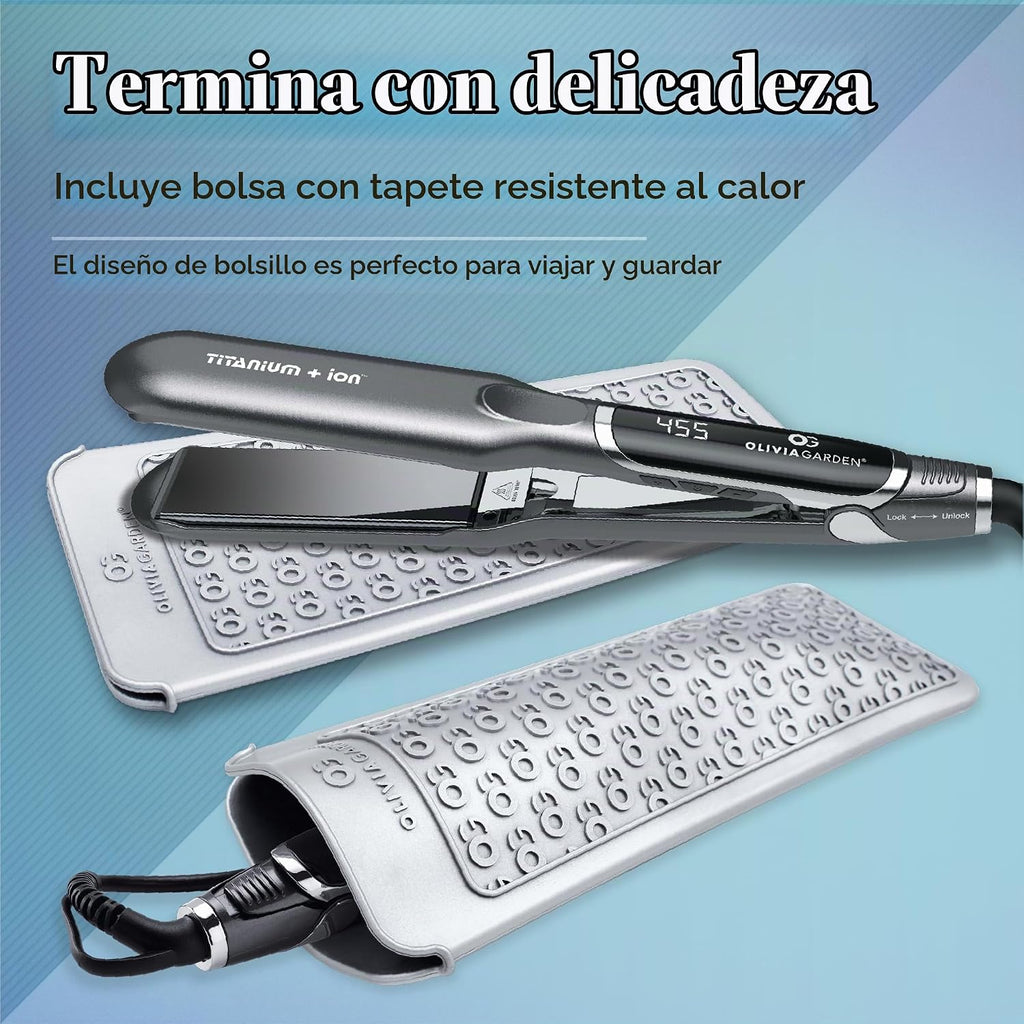 Plancha profesional Olivia Garden Titanium + Ion - Plancha de pelo...
