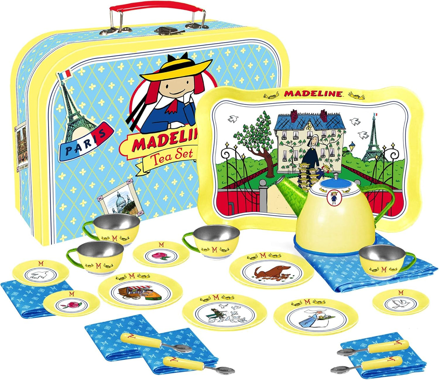 YOTTOY Madeline Collection - Juego de té de lata para niños de 23 p...