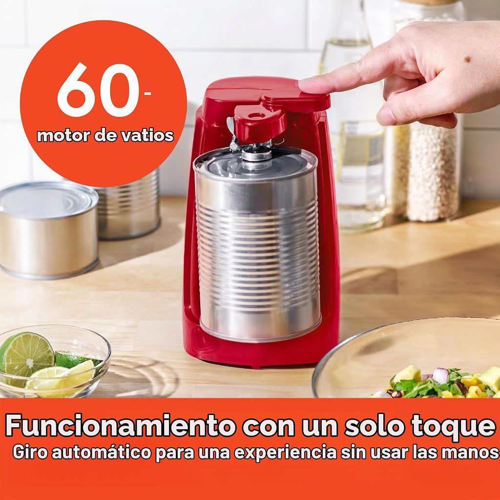 bella Abrelatas eléctrico y afilador de cuchillos, palanca de corte...