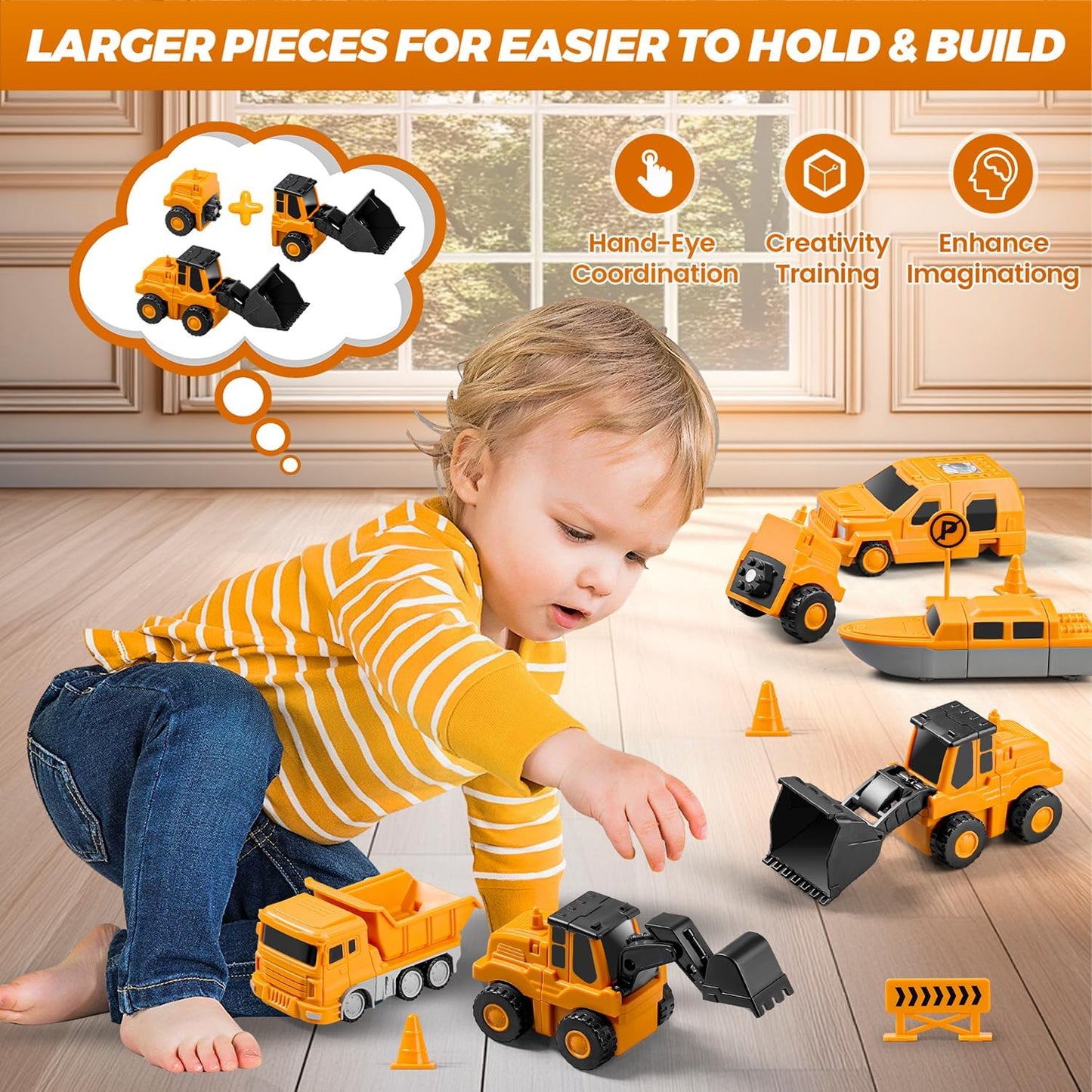 35 PCS Transformación Magnética Ingeniería Robot Car Set Juguetes |...