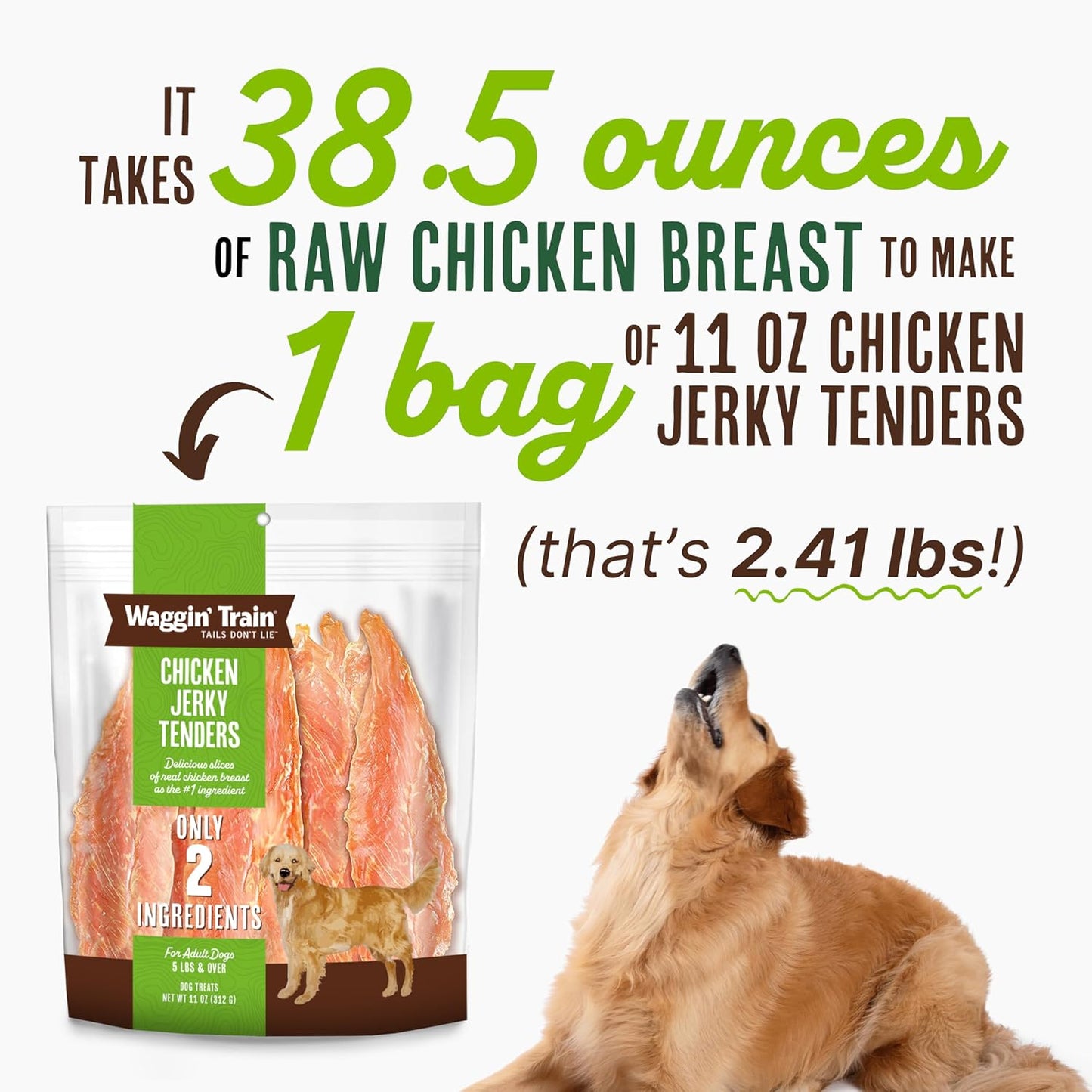Waggin' Train Golosinas para perros, sin granos, ingredientes l...