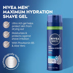 NIVEA MEN Gel de afeitado de hidratación máxima con aloe vera y pro...