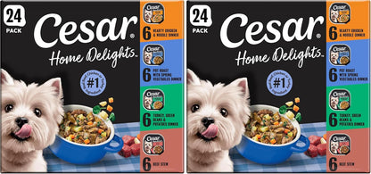 Cesar Home Delights Alimento húmedo para perros adultos, asado con...
