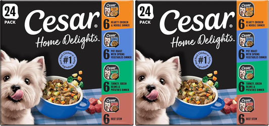 Cesar Home Delights Alimento húmedo para perros adultos, asado con...