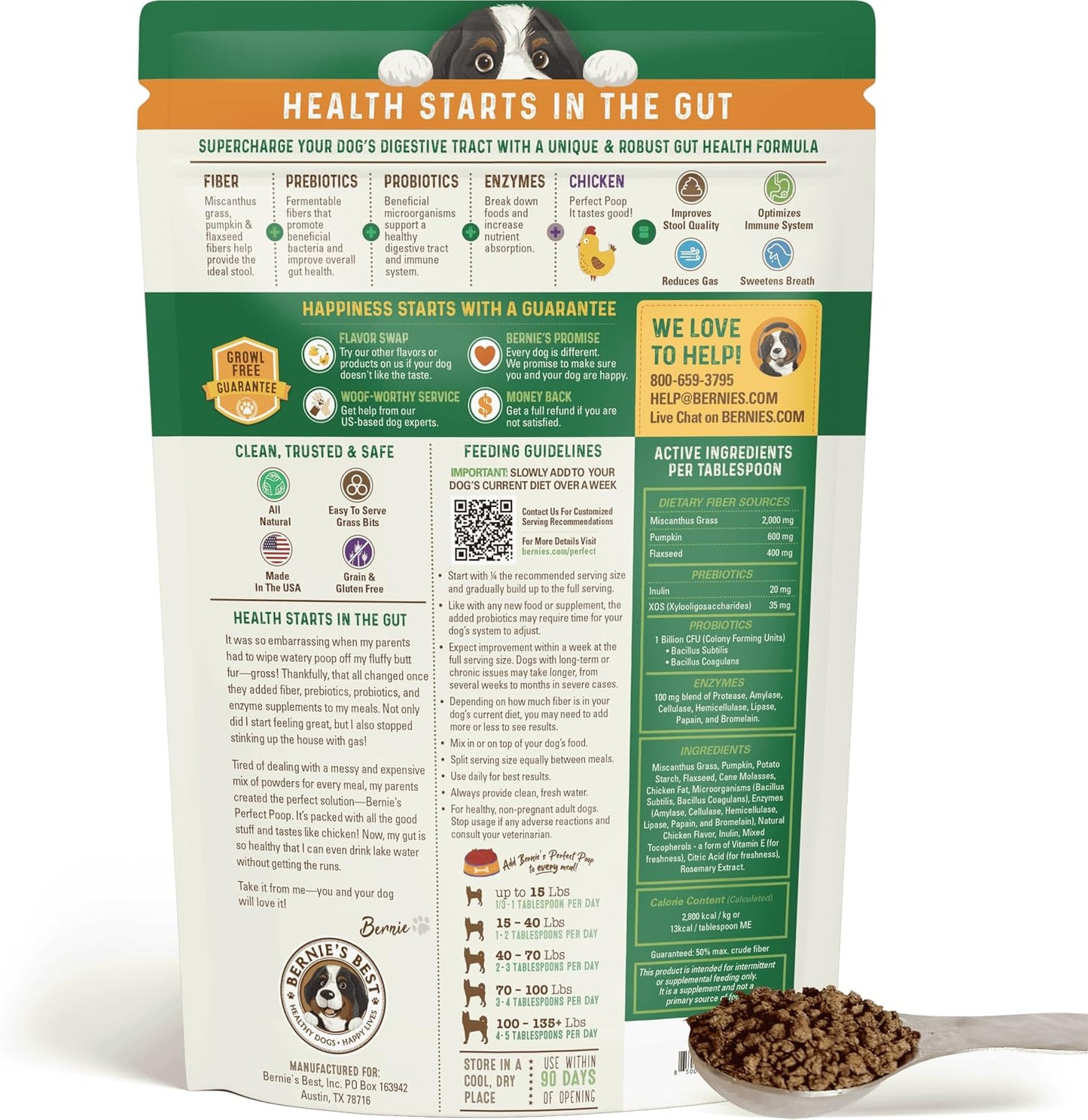 Suplemento para la digestión y salud general de los perros Perfect...