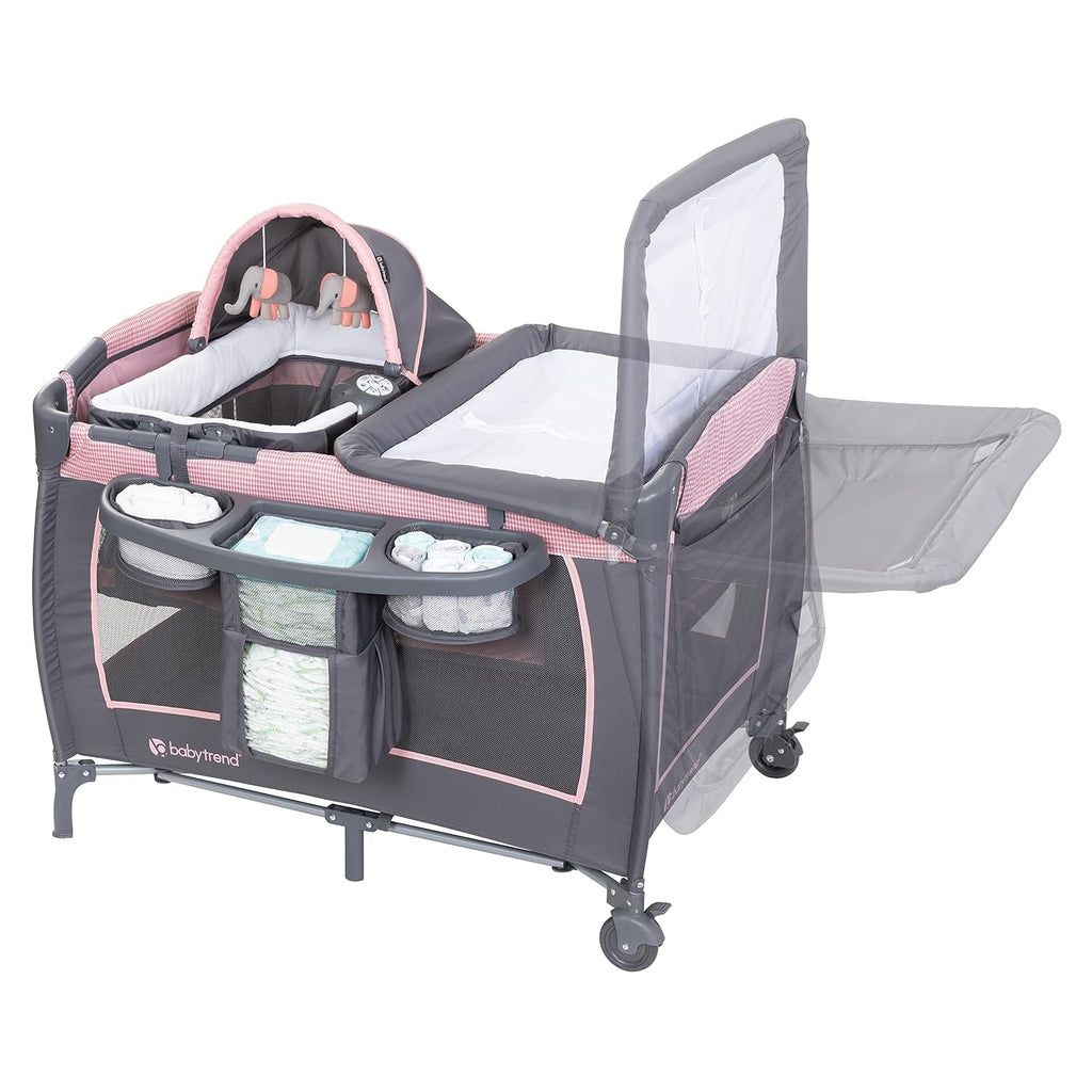 Baby Trend - Cuna Lil Snooze Deluxe III, color rosa