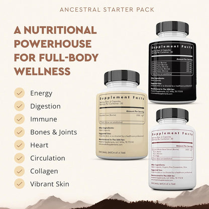 Ancestral Supplements Órganos de carne de res y variación de pila (...