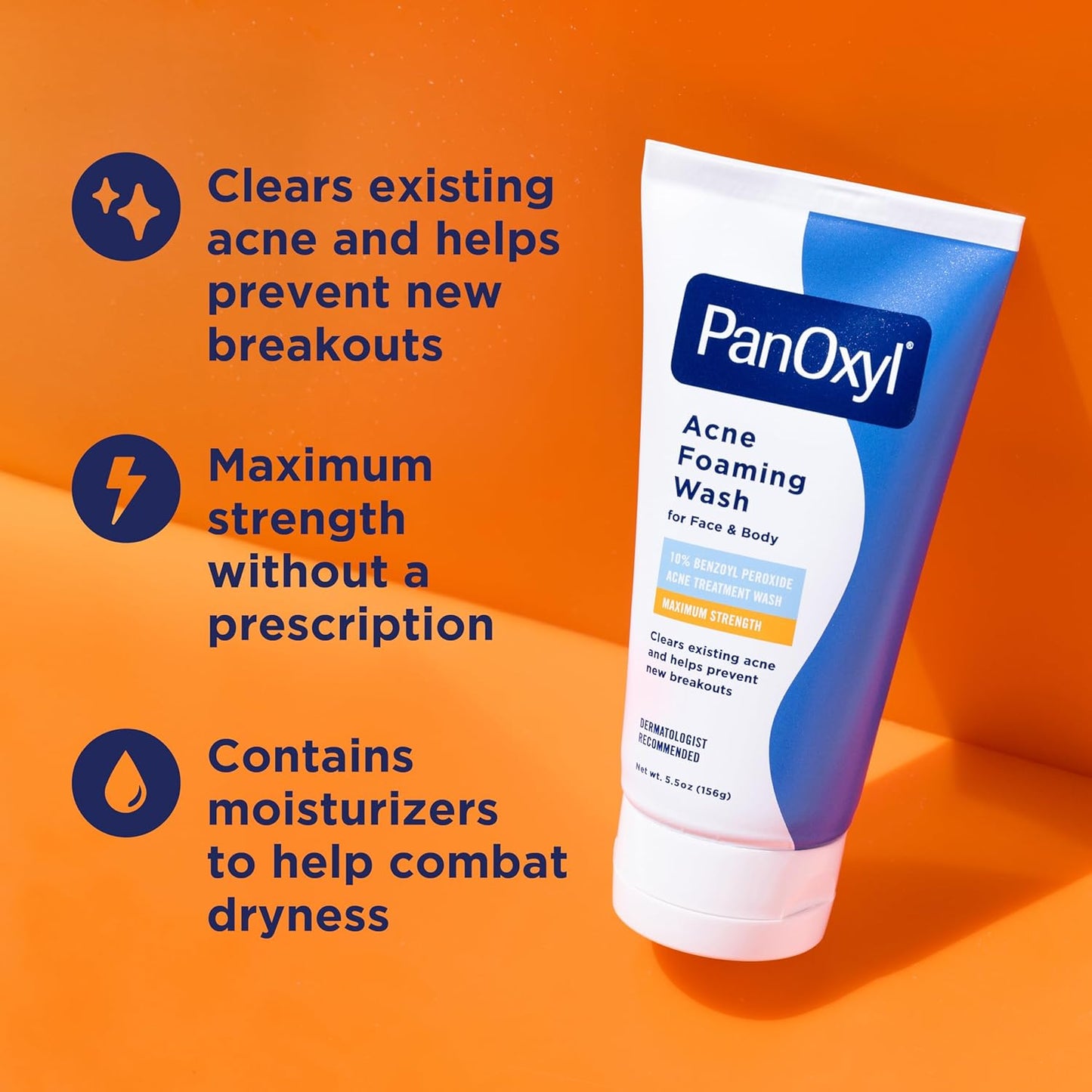 PanOxyl Espuma de lavado para el acné con peróxido de benzoilo 10%...