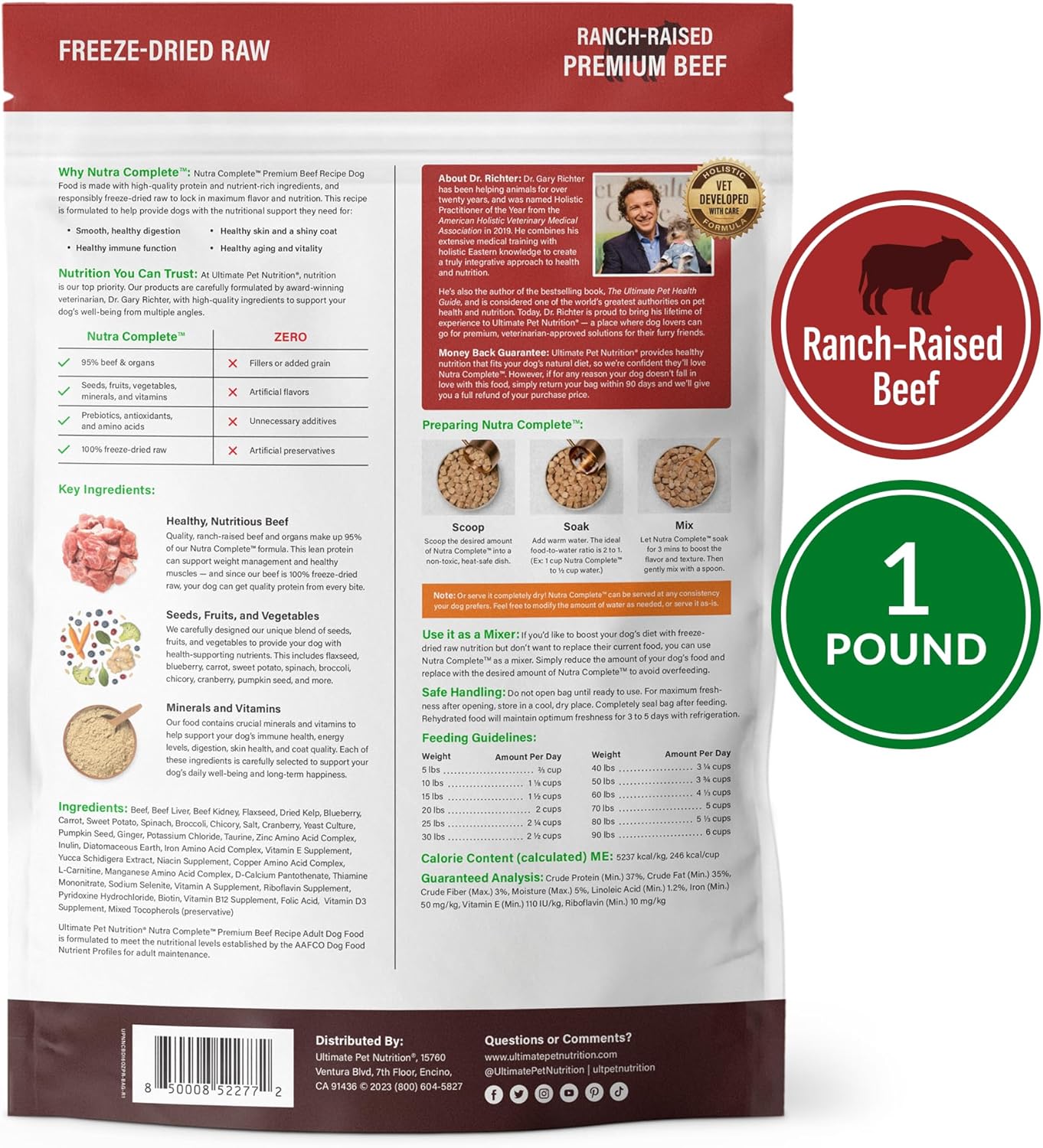 ULTIMATE PET NUTRITION Nutra Complete - Alimento para perros 100% l...