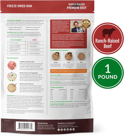 ULTIMATE PET NUTRITION Nutra Complete - Alimento para perros 100% l...
