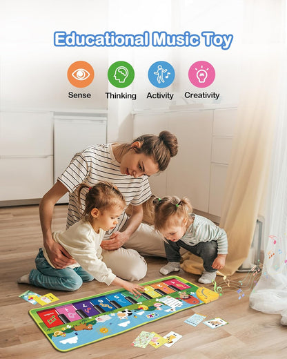 FOKI Tapete de piano de suelo para niños pequeños, juguete educativ...