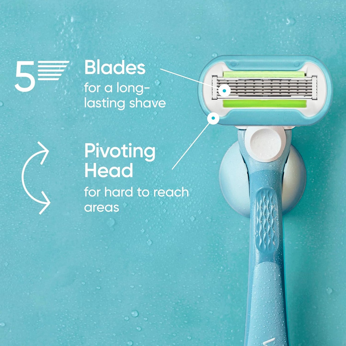 Gillette Venus Recambios de hoja de afeitar para mujer, Venus extra suave, 4 unidades y Venus Deluxe Smooth Sensitive 2 unidades, 6 repuestos totales