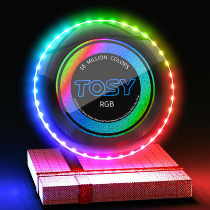 TOSY Flying Disc - 108 RGB Multicolor or 36 Monocolor LEDs, Super B...
