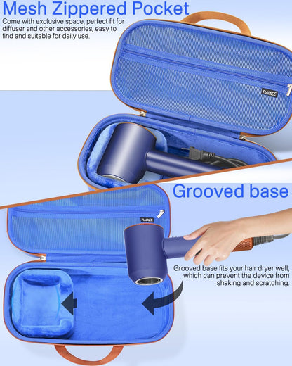 Estuche de almacenamiento rígido RAIACE compatible con secador de p...