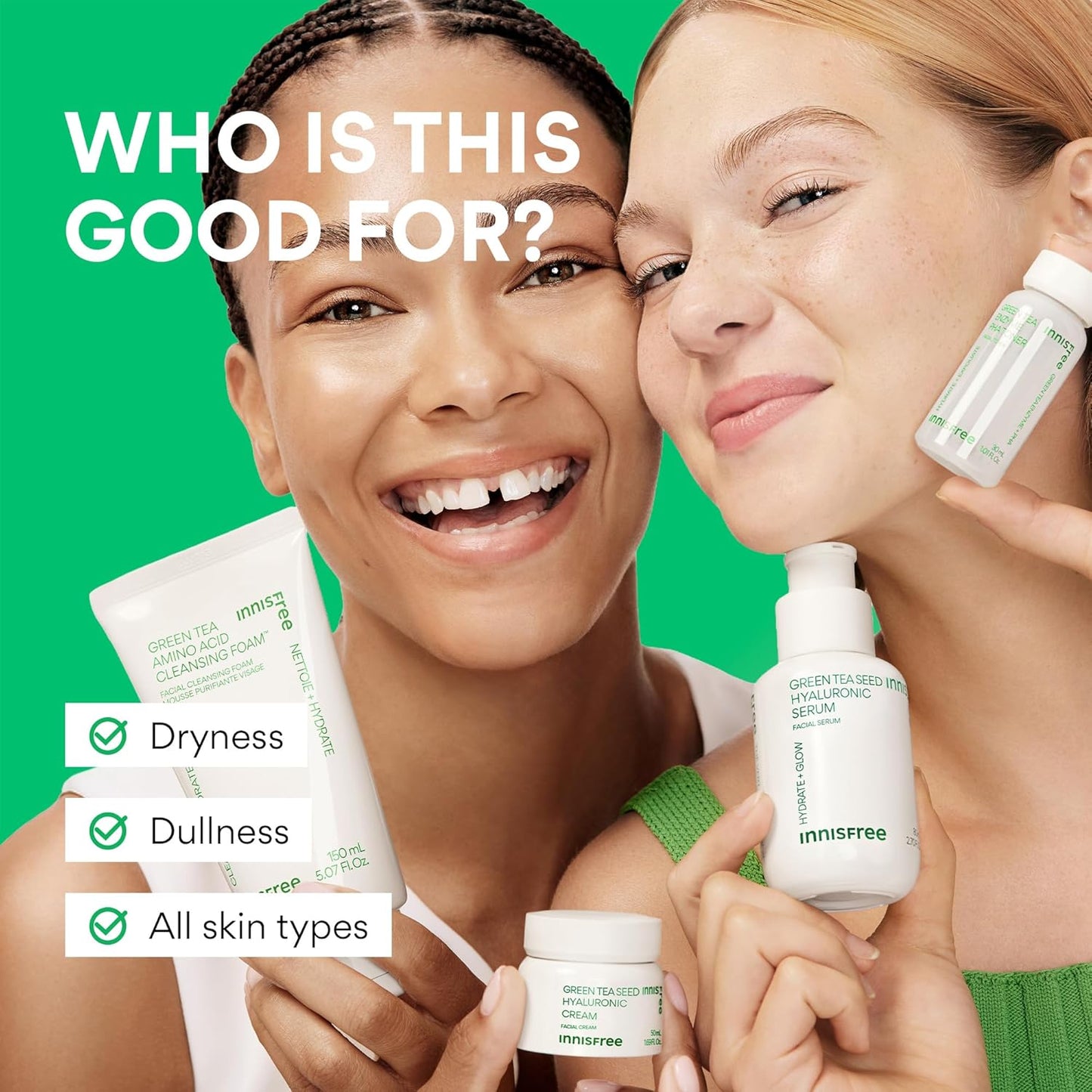 innisfree Green Tea Seed Hydrating Serum with Hyaluronic Acid &amp;...