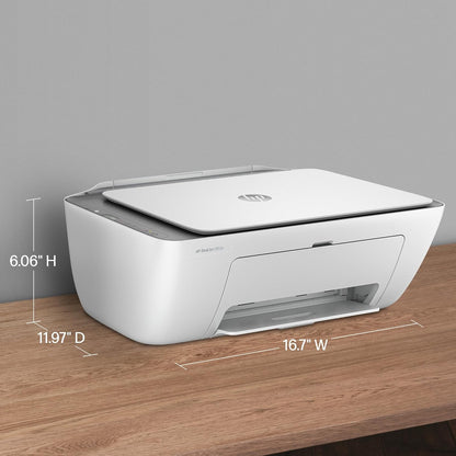 HP DeskJet 2855e Impresora inalámbrica de inyección de tinta todo en uno, escáner, fotocopiadora, lo mejor para el hogar, 3 meses de tinta instantánea incluida, conectividad Wi-Fi de una sola banda