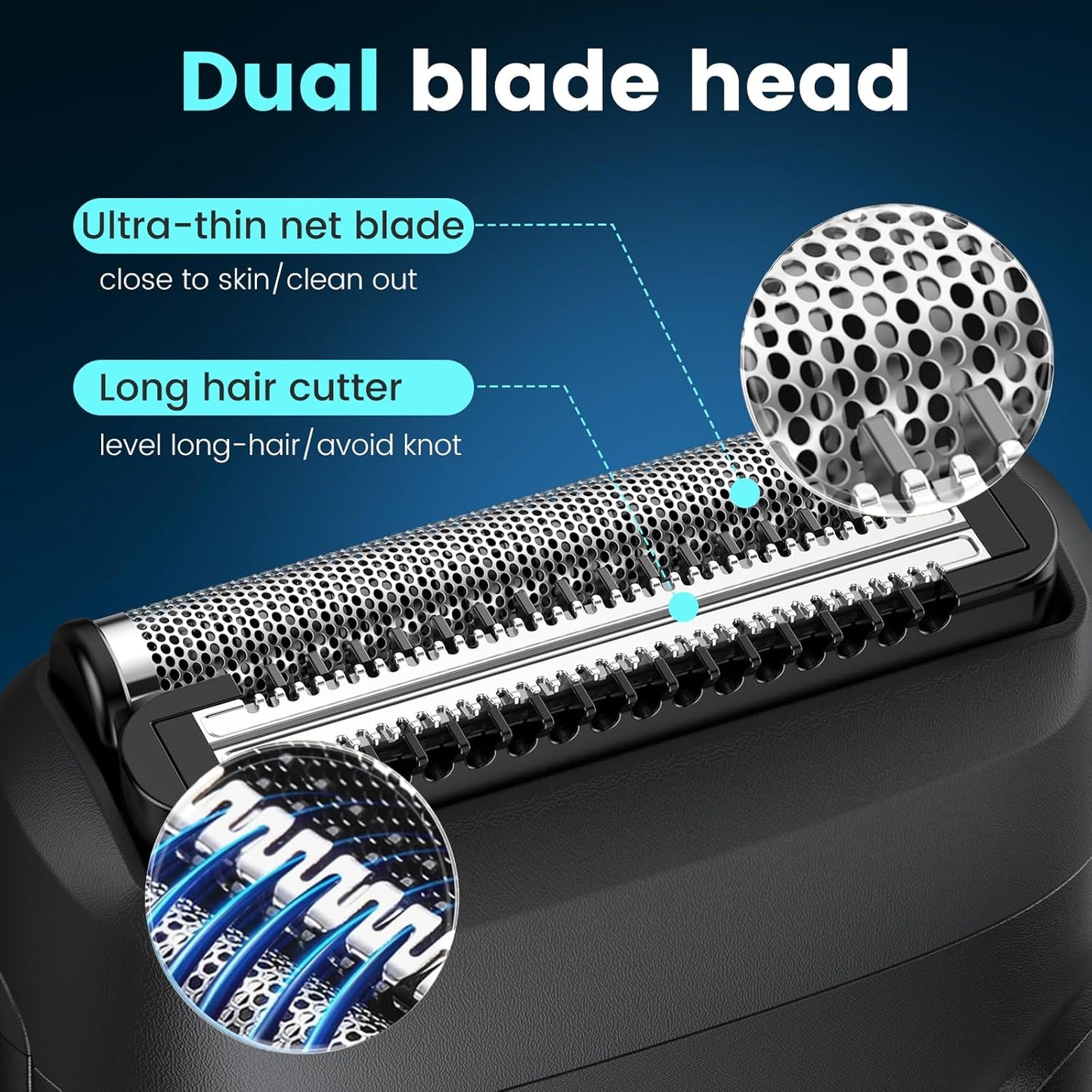Brightup Afeitadoras eléctricas de aluminio para hombres, mini maquinilla de afeitar eléctrica para afeitarse la cara, afeitadora compacta de viaje con cuchillas flotantes, maquinilla de afeitar impermeable en húmedo y seco recargable por USB C