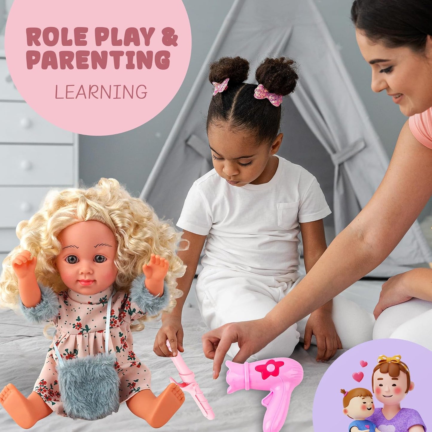Muñeca de bebé - SMIESSKIDDO Muñecas bebé interactivas de 12" c...
